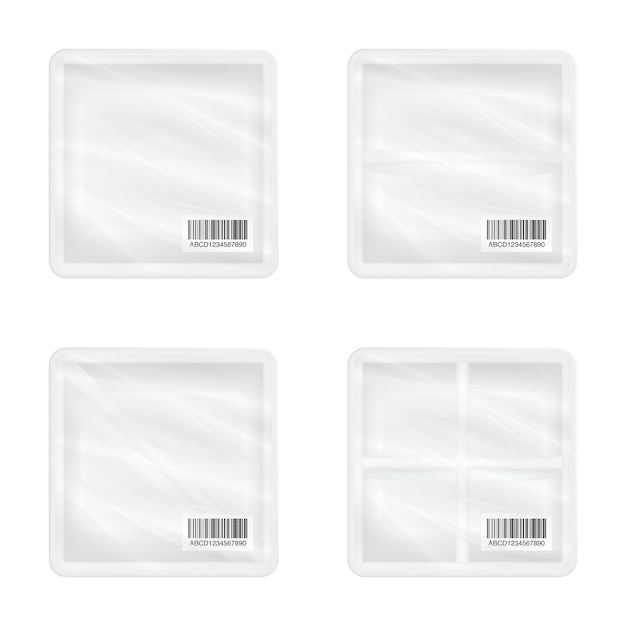 Download A top view of white polystyrene square packaging mockup ...