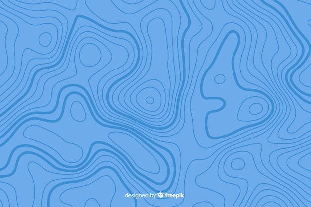 Topographic lines background on blue shades Vector | Free Download