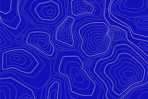 Topographic Map Contour Lines Neon Blue Tones Free Vector