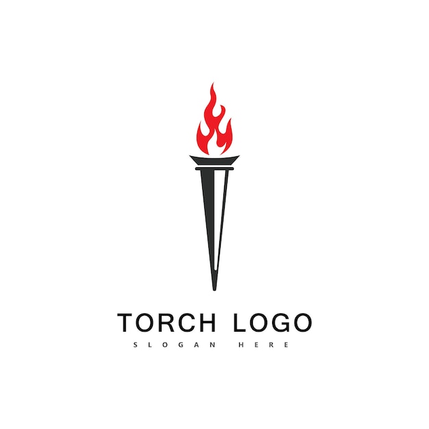 Premium Vector | Torch fire logo vector icon