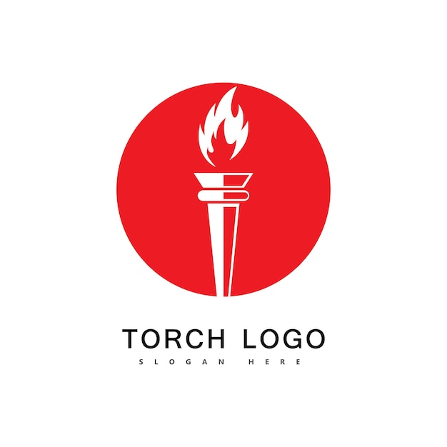 Premium Vector | Torch fire logo vector icon