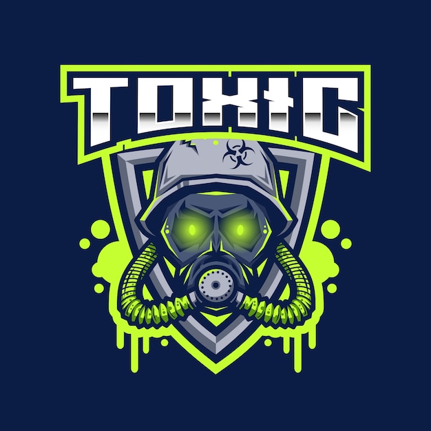 Toxic esport logo template | Premium Vector