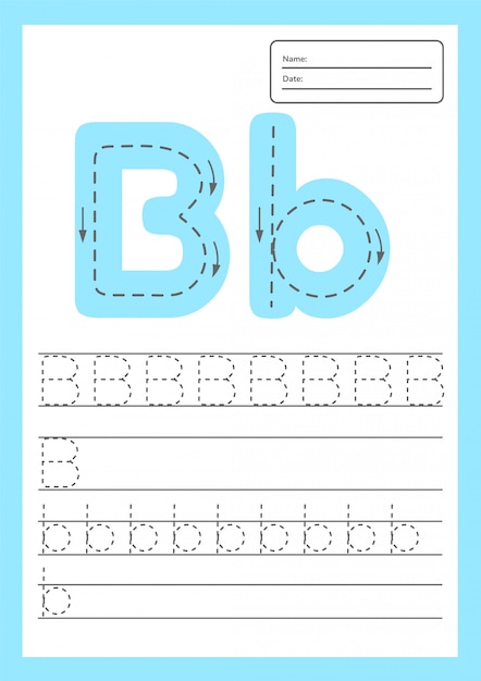 Premium Vector Trace Letters Worksheet For Kids Preschool And School Age