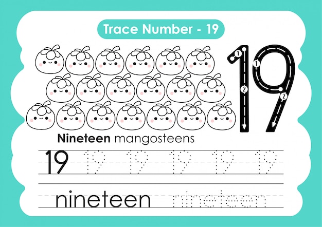 free printable number 19 nineteen worksheets for kids