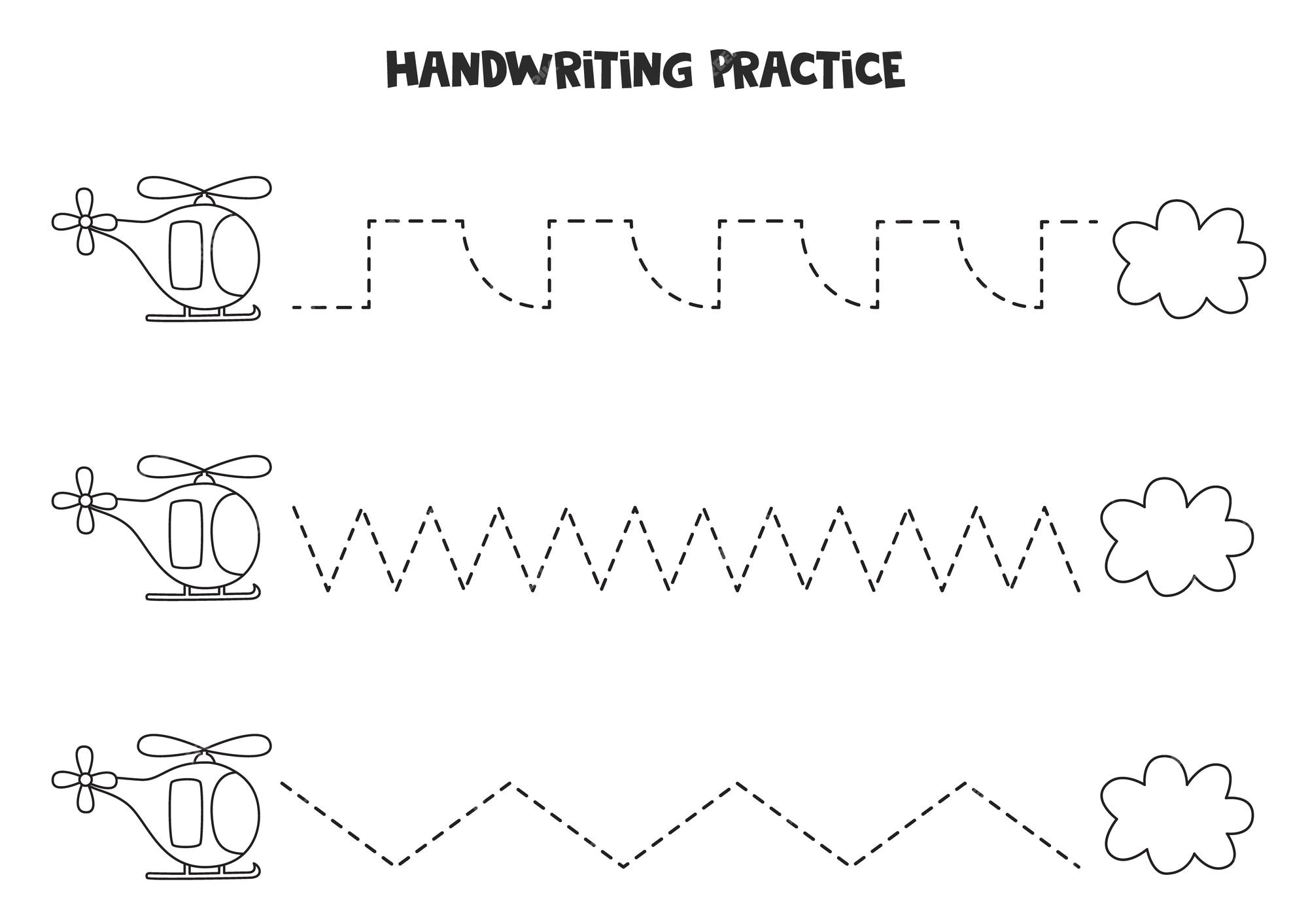 Premium Vector | Tracing lines with cartoon helicopter and planes ...