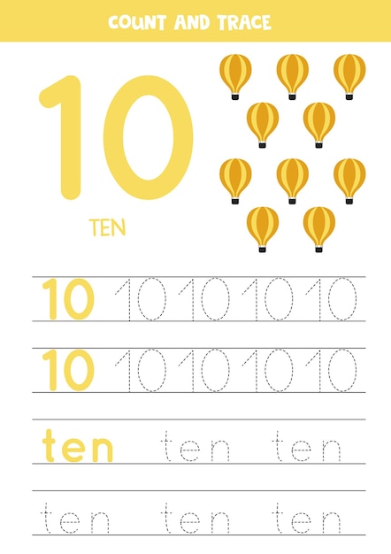 premium-vector-tracing-number-10-and-the-word-ten-handwriting