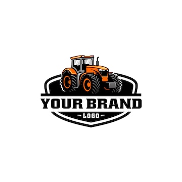 Premium Vector | Tractor agricultural machine equipment logo vector