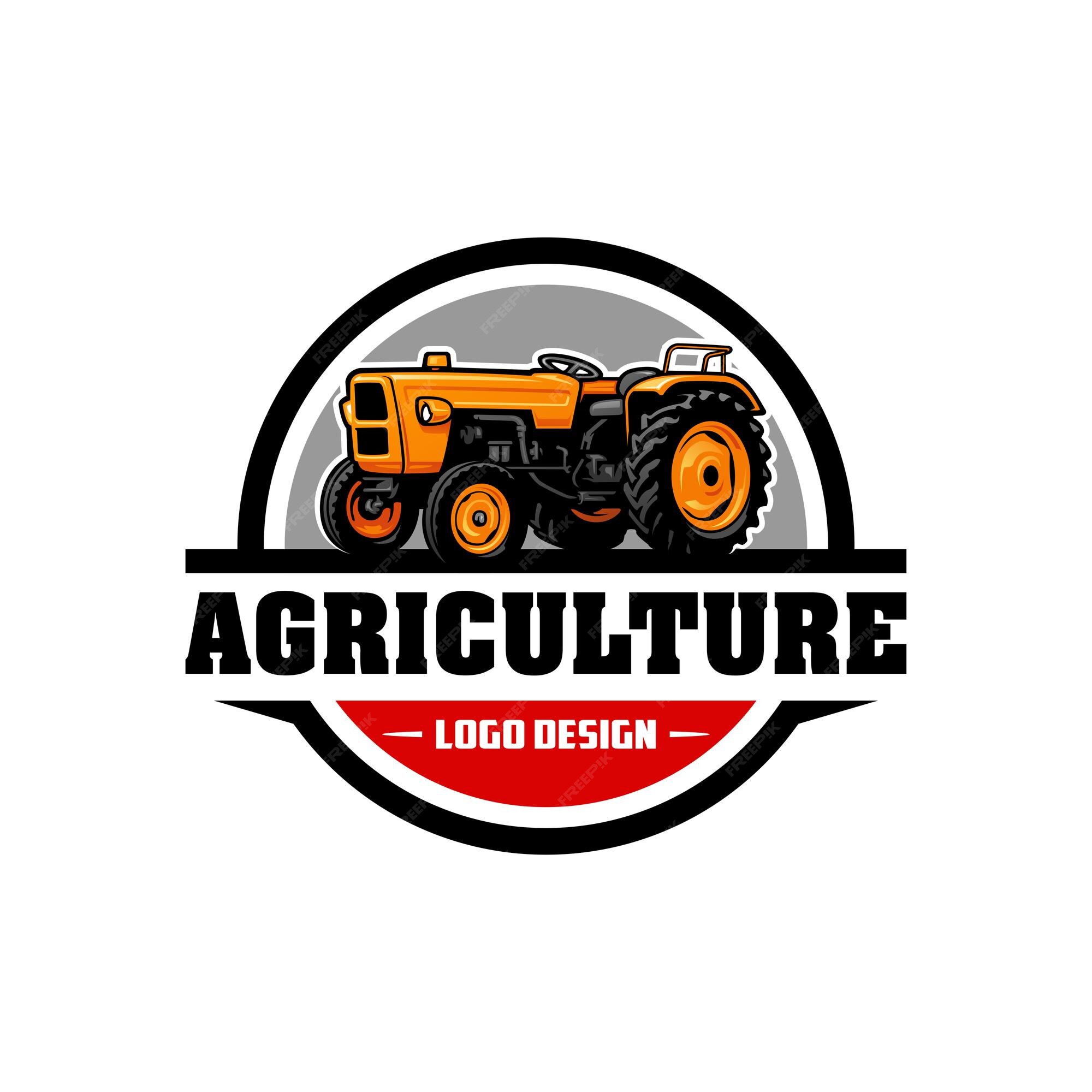 Premium Vector | Tractor farm equipment logo vector