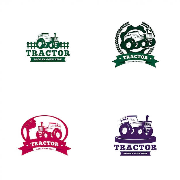 Premium Vector | Tractor logo template