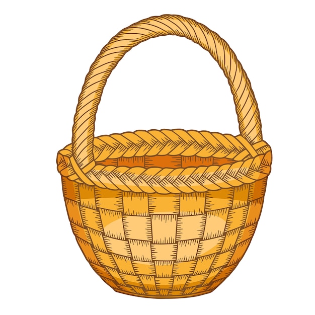 Premium Vector Traditional Basket Illustration