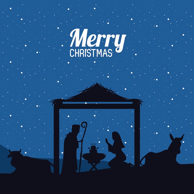 Premium Vector | Traditional christian christmas