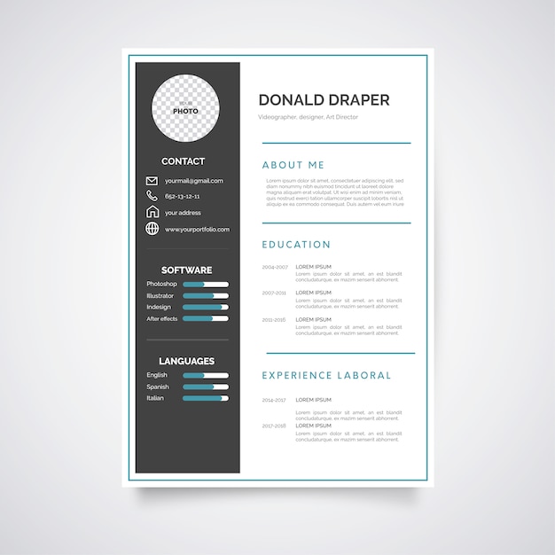 Traditional curriculum vitae | Free Vector