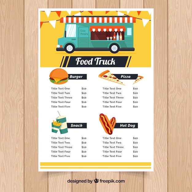 Everypixel Com Search   Traditional Food Truck Menu With Fun Style 23 2147671500 