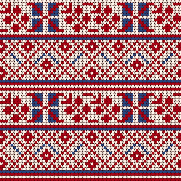 Premium Vector Traditional knitting pattern for ugly sweater