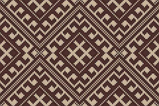 Premium Vector | Traditional tribal aztec seamless pattern on the wool ...