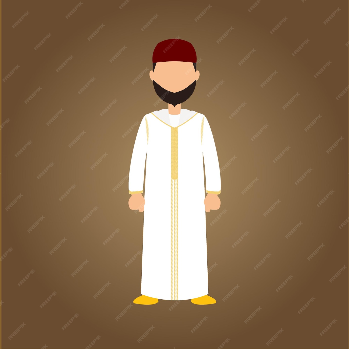 Premium Vector | Traditional white moroccan djellaba one of the most ...