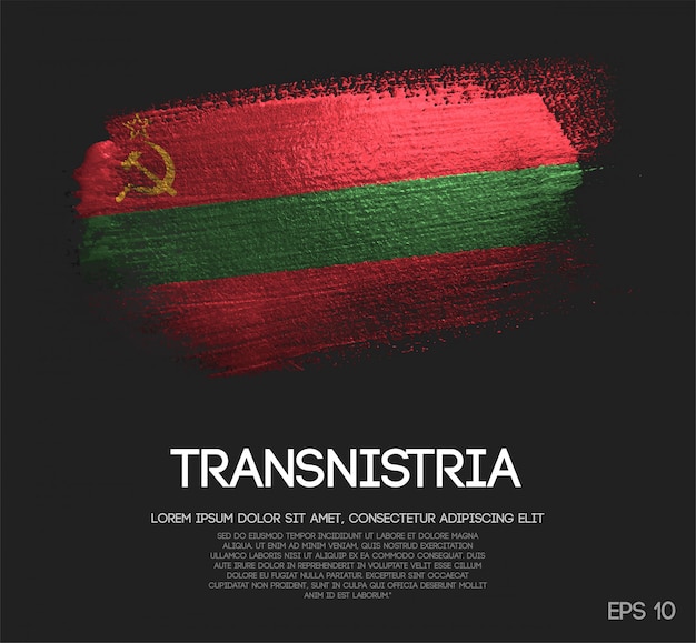 Download Transnistria flag made of glitter sparkle brush paint | Premium Vector