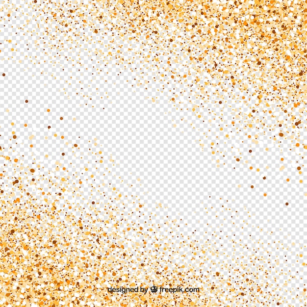 Premium Vector Transparent Golden Glitter Background