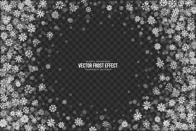 Premium Vector Transparent Snow Frost Effect