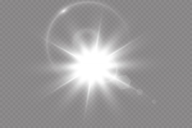 Transparent sunlight special lens flare light effect ...