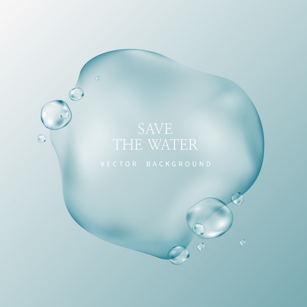 Transparent water droplets , water drop Premium Vector