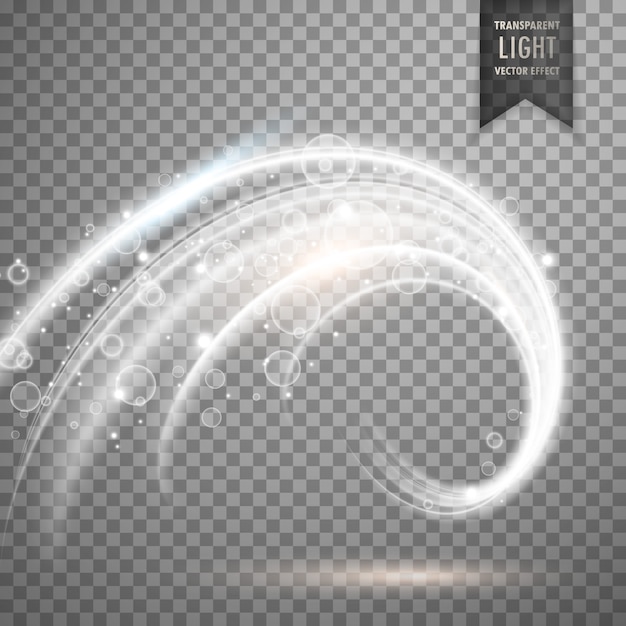 Transparent white light effect vector | Premium Vector