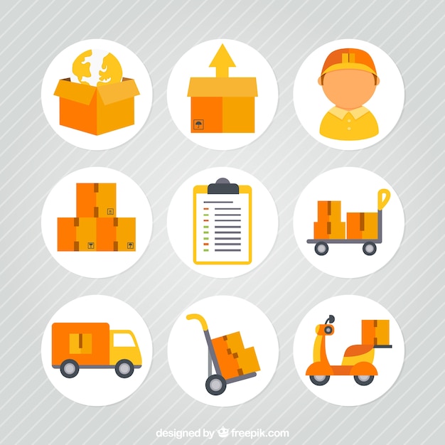 Transportation and delivery icons