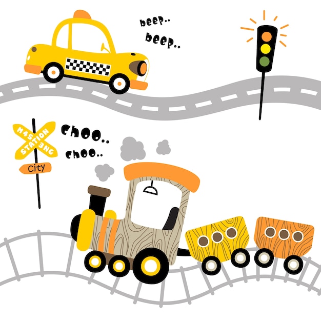 Premium Vector | Transportation cartoon vector