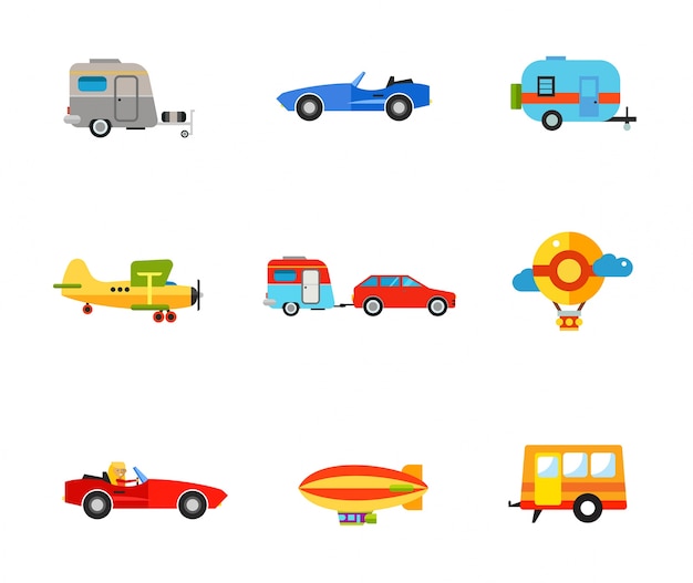 Transportation icon set Vector | Free Download