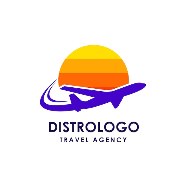 Premium Vector | Travel agency logo template