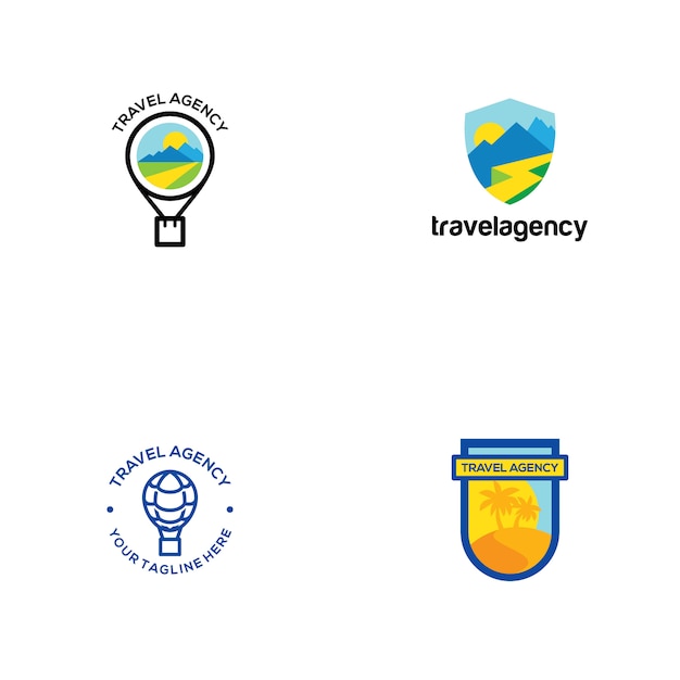 Download Creative Logo Design Template Travel Agency Logo PSD - Free PSD Mockup Templates