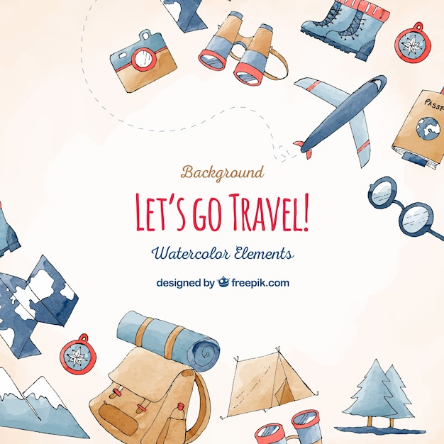 Travel and vacation elements background