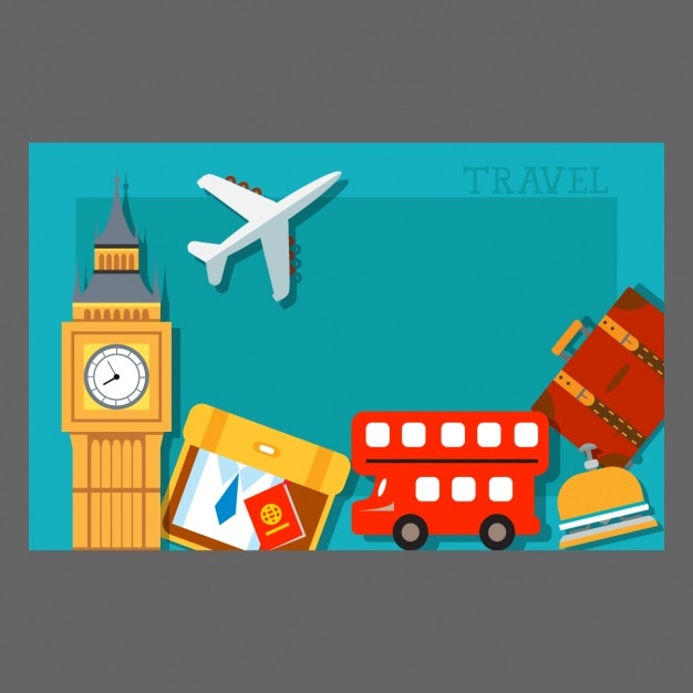 Travel background design Vector | Free Download