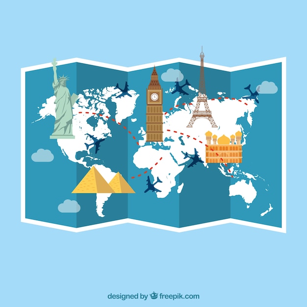 map travel background