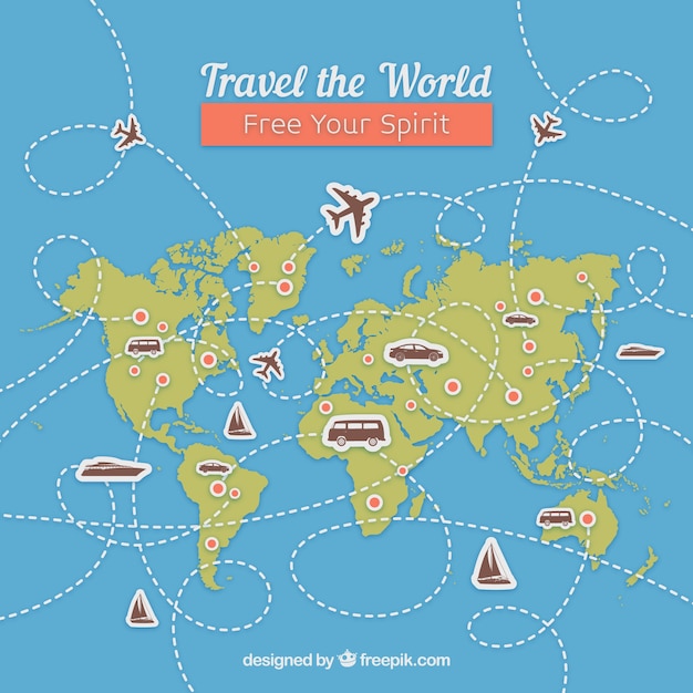 map travel background