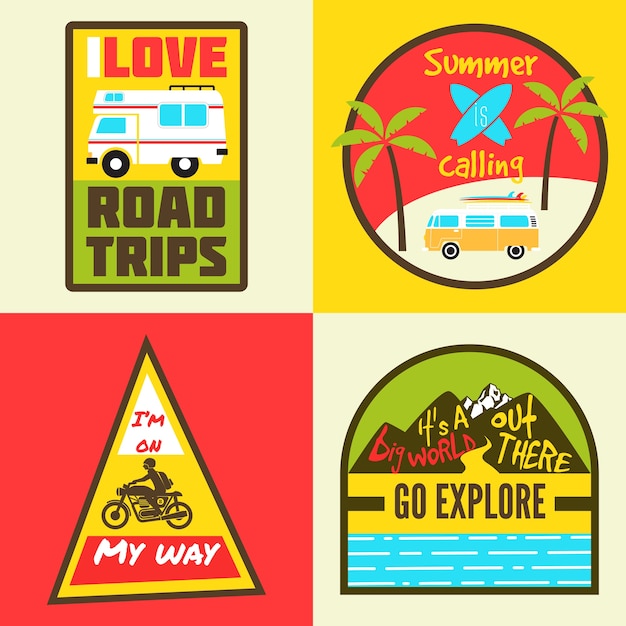 Premium Vector | Travel badges