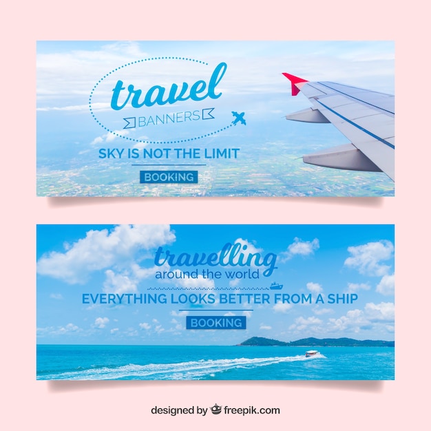travel website banner images