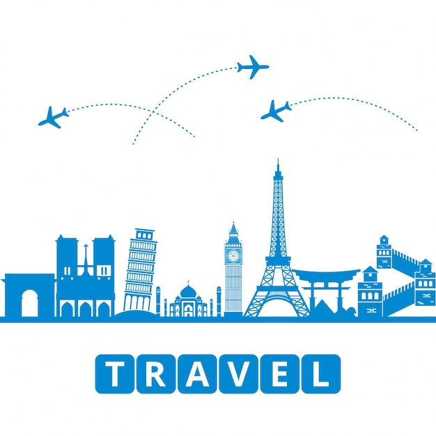 tours and travel vector