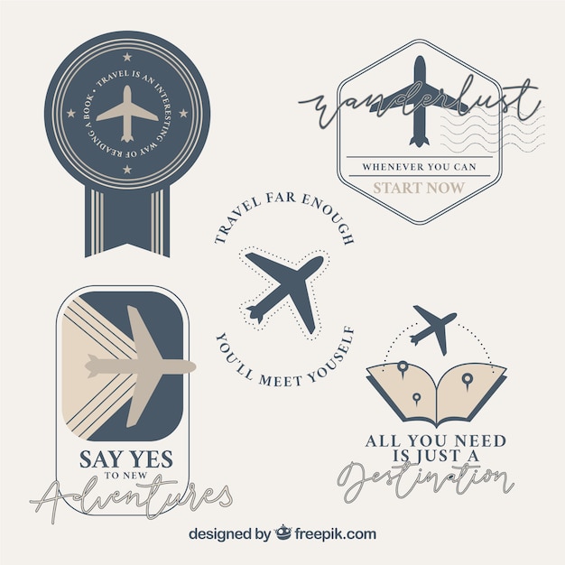 Travel Design Collection Free Vector