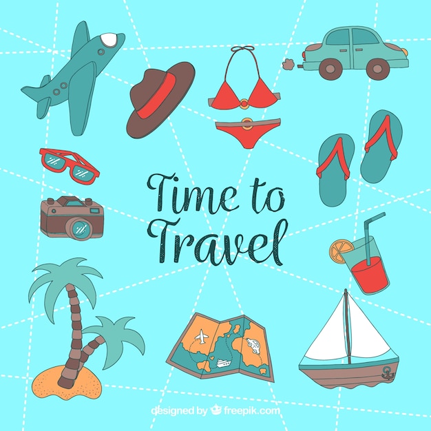 Free Vector Travel Elements Collection