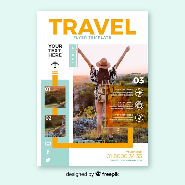 Travel flyer template | Free Vector