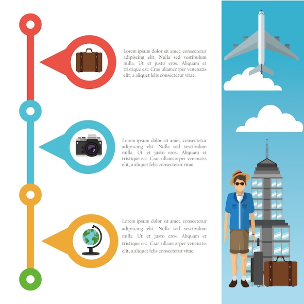 Premium Vector | Travel and infographic design