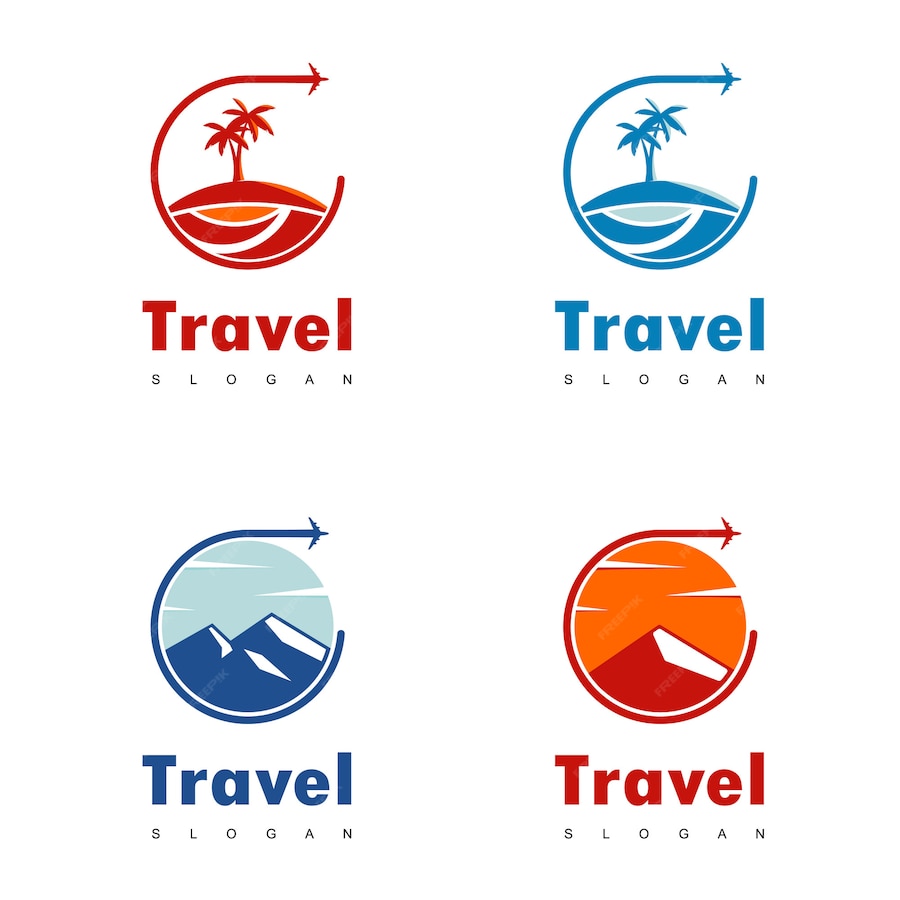 Premium Vector | Travel logo design vector
