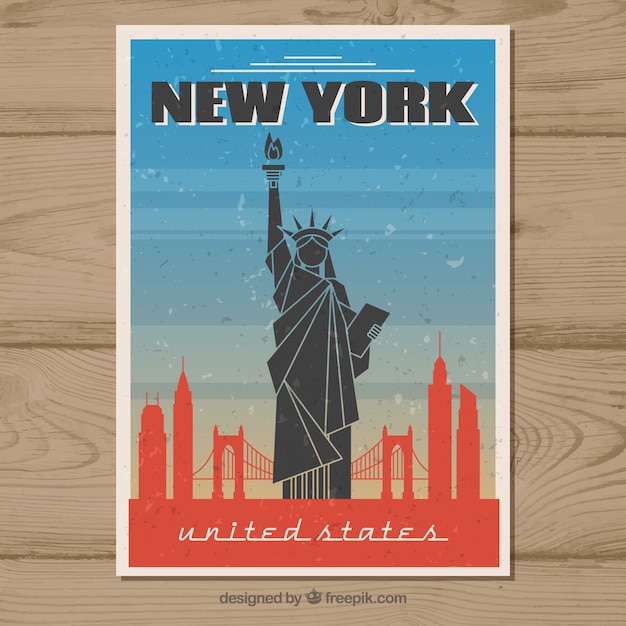 Travel postcard in vintage style | Free Vector