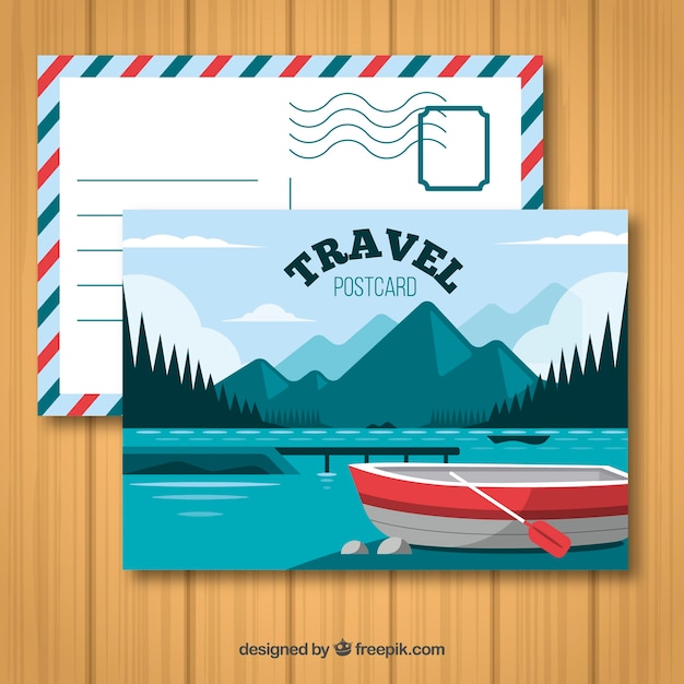 travel postcard background