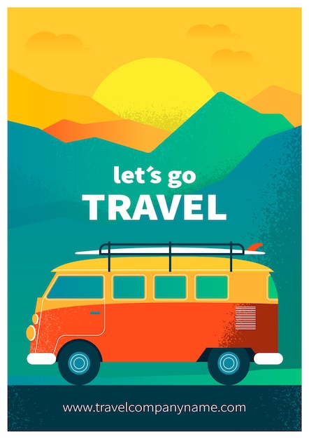 vector travel poster