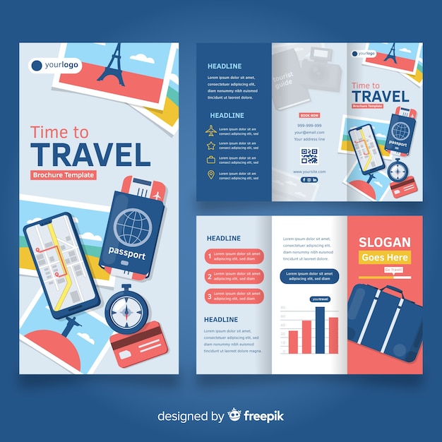 Download Free Download Free Travel Trifold Brochure Template Vector Freepik Use our free logo maker to create a logo and build your brand. Put your logo on business cards, promotional products, or your website for brand visibility.