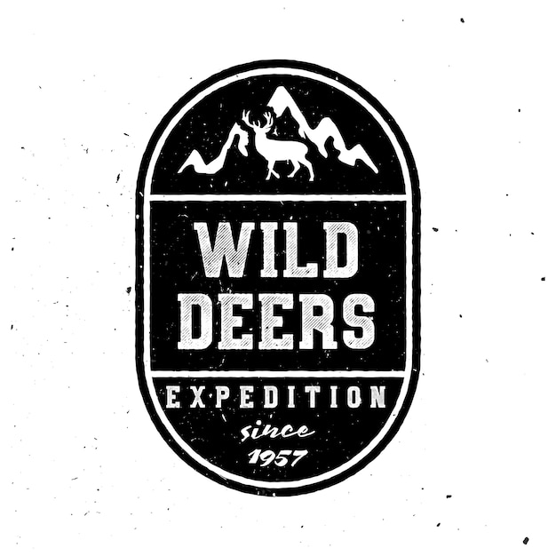Download Free Traveling Badge For Clothing Wild Deers Lettering With Mountains Use our free logo maker to create a logo and build your brand. Put your logo on business cards, promotional products, or your website for brand visibility.