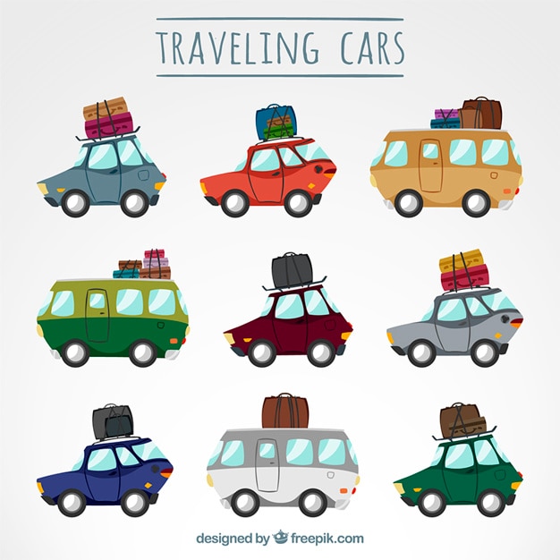 travel car vector