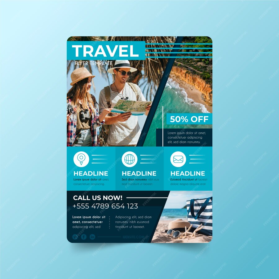 Free Vector | Traveling concept poster design